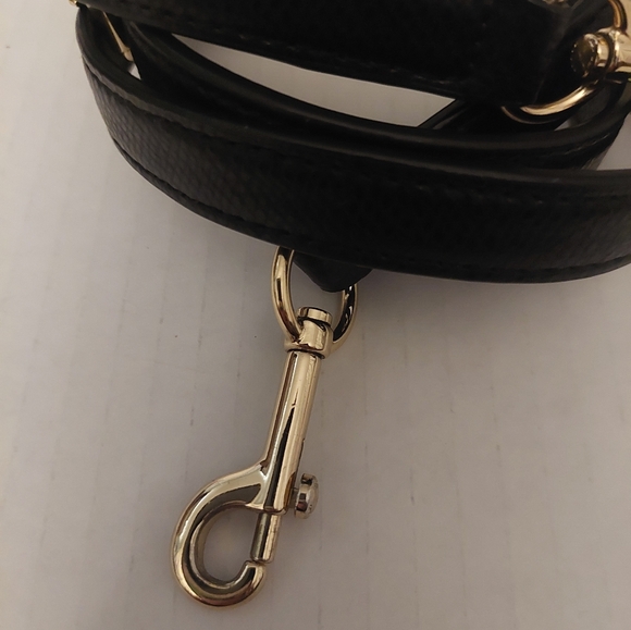 COACH Black Leather And GOLD Replacement Strap - Picture 3 of 7
